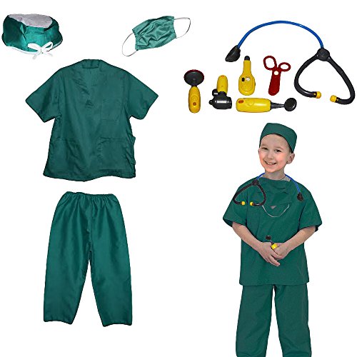 Toy Cubby Kids Pretend Realistic Doctor Costume and Doctor Play Set Tools