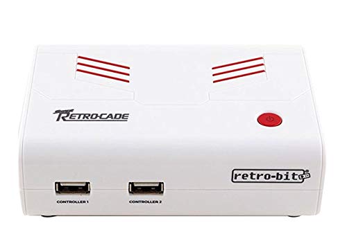 RetroBit Super RetroCade Plug and Play Game Console  Packed with Over 90 Popular Arcade and Console Titles (RedWhite) Version 11