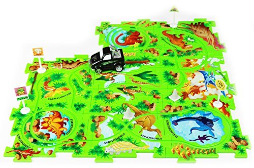 Tech Toyz Battery-Operated Vehicle Puzzle Playset - SUV with Dino Map by Tech Toyz