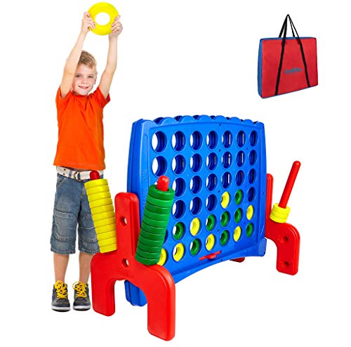 Giant 4 to Score in a Row with Storage Carry Bag Included  Almost 3Ft High  Large for Indoor and Outdoor Any Weather Connect Game for Family Fun  Quick to Assemble