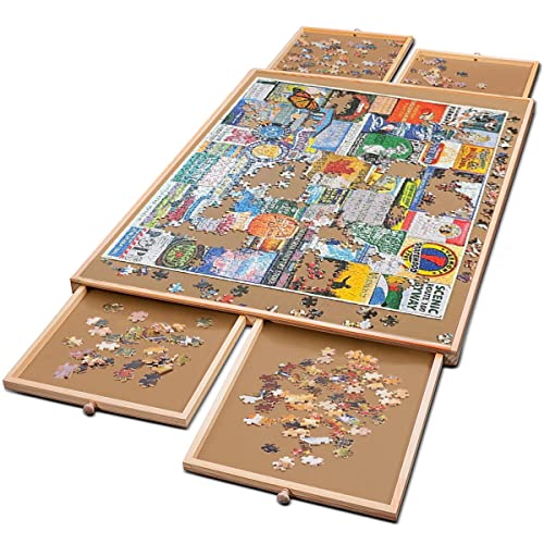 1000 Piece Puzzle Board 29 x 21 Puzzle Board Puzzle Table Puzzle Tables for Adults Puzzle Boards with 4 Storage  Sorting Drawers Puzzle Boards and Storage Jigsaw Puzzle Table Puzzle Tray