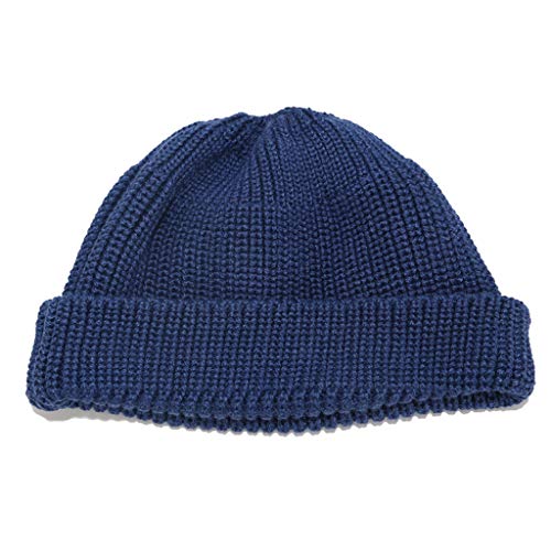 Redacel Women Men Winter Keep Warm Casual Knitted Hat Ski Hat Solid Color Sport HatBlue