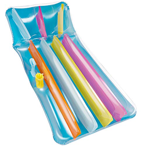 Zcaukya Inflatable Pool Float 65 x 33 x 8 Inch Colorful Inflatable Pool Lounger for Adults Swimming Pool Inflatable Floating Mat for Summer Parties