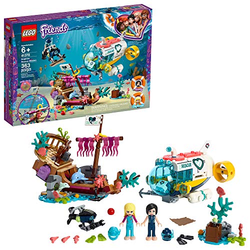 LEGO Friends Dolphins Rescue Mission 41378 Building Kit with Toy Submarine and Sea Creatures Fun Sea Life Playset with Kacey and Stephanie Minifigures for Group Play (363 Pieces)