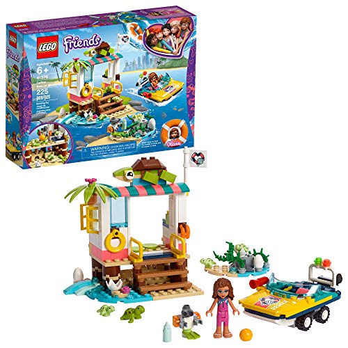 LEGO Friends Turtles Rescue Mission 41376 Rescue Building Kit with Olivia Minifigure and Toy Turtles Includes Toy Rescue Vehicle and Clinic for Pretend Play (225 Pieces)