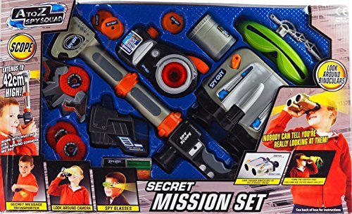 Secret Mission Set - EXTRA LARGE 6 Piece Spy Toy Kit by A TO Z