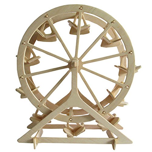 3D DIY Wooden Puzzle Toy Ferris Wheel Model Puzzle Brain Teaser for Children Adult