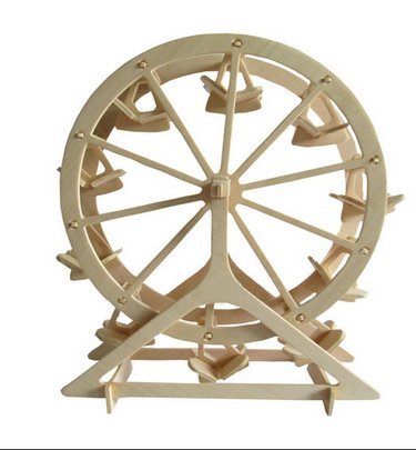 ACSTERB 3D DIY Wooden Puzzle Toy Ferris Wheel Model Puzzle Brain Teaser for Children Adult