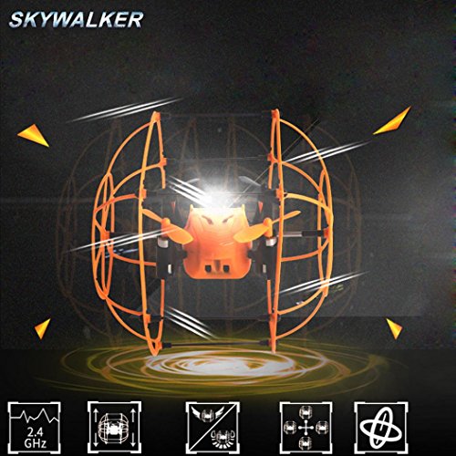 Helic Max Sky Walker 1336 24GHz 4CH RC Quadcopter 3D Flip Climbing Wall Roller
